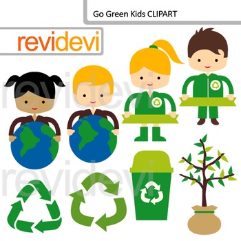 Preview of Recycle and Go Green Clip art / Earth day theme clipart