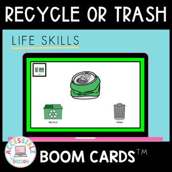 Preview of Recycle or Trash | Boom Cards | Digital Task Cards 
