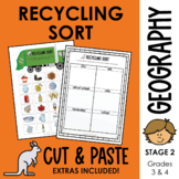 Recycle sort. Cut & paste activity. Year 3 & 4. Aligned wi