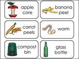 Recycle themed Printable Picture and Word Flash Cards.
