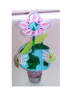 Preview of Recycled Blooming Earth Day Bottle