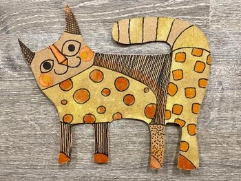 Preview of Recycled Folk Art RA MILLER Animals w VIDEO INSTRUCTIONS! DISTANCE LEARNING