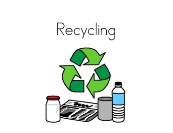 Preview of Recycling Activity Packet, AAC/Communication Board, Earth Day, Autism Support