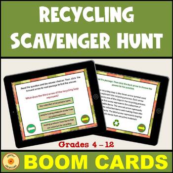 Preview of Recycling Activity Scavenger Hunt BOOM Cards