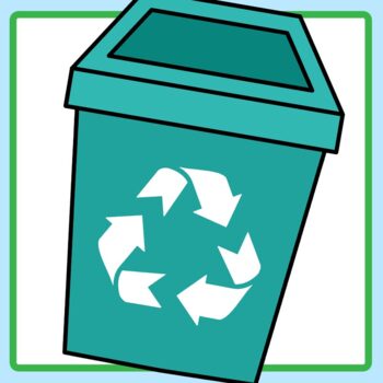 Recycling Bins in Different Colors - Sorting Trash / Garbage Clip Art ...