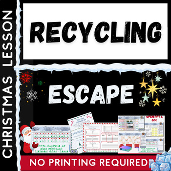 Preview of Recycling Christmas Quiz Escape Room