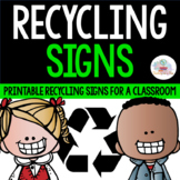 Recycling Classroom Signs and Labels