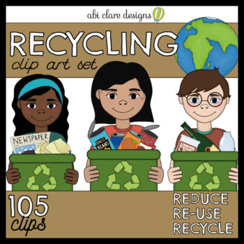 Preview of Recycling Clip Art Set
