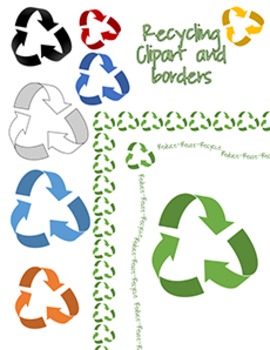 Preview of Recycling Clip Art and Border