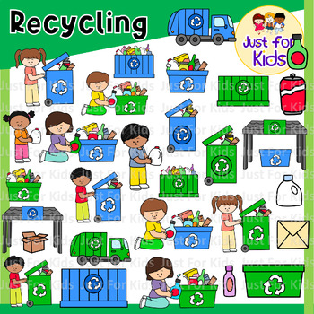 Reduce, Reuse, Recycle Clipart By Just For Kids．58pcs by Just For