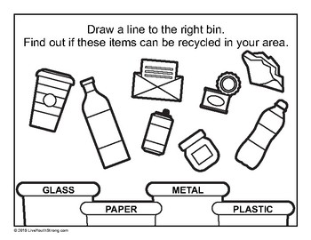 Preview of Recycling Coloring Page