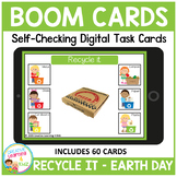 Recycling Earth Day Recycle It Boom Cards for Distance Learning