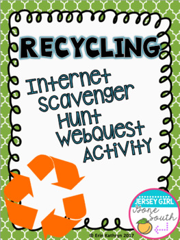 Preview of Recycling Internet Scavenger Hunt WebQuest Activity