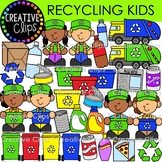 Recycling Kids Clipart {Earth Day Clipart}