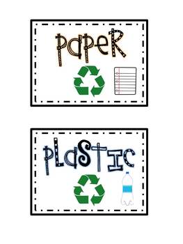 Recycling Labels Free by Meghan Farmer | Teachers Pay Teachers