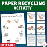 Recycling Paper Earth Day Montessori 4-part Cards Activity