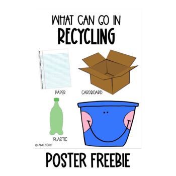 Preview of Earth Day | FREEBIE | Recycling Poster | Classroom Decor