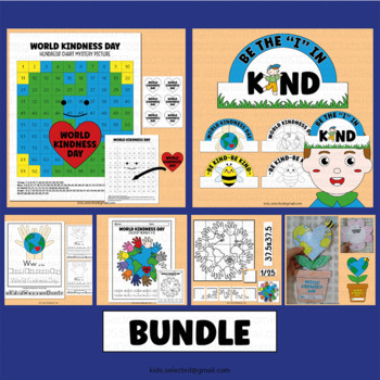 Preview of Recycling Project Activities Math Hat Craft Earth Day Crown Coloring Page Bundle