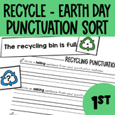 Recycling Punctuation Sort - 1st Grade Literacy Center (Ea