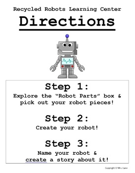 Recycled Robots Lesson Plan & Learning Center by Mrs. Lane | TpT