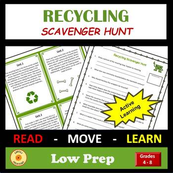 Preview of Recycling Scavenger Hunt with Easel Option
