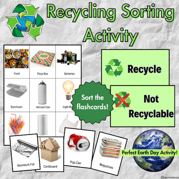 Preview of Recycling Sorting Activity (Earth Day, Montessori, Preschool, Lower EL)