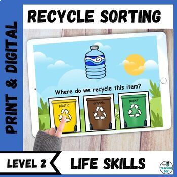 Preview of Recycling Sorting Unit Earth Day- Level 2