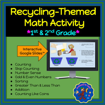 Preview of Recycling Themed Math Activity for First and Second Grade