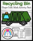 Recycling Truck Craft Earth Day Activity - Shape Counting 