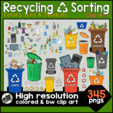 Recycling and Sorting Clip Art Mega Set - Colors, Bins and