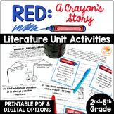 Red A Crayon's Story Literature Unit Activities for 2nd, 3