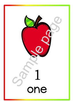 Red Apple - Counting Numbers 1-10 by Journey of My I | TpT