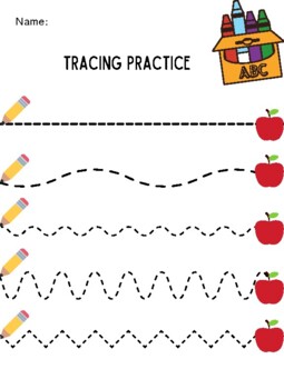 Red Apple Tracing Worksheet By Little Hands At Play 