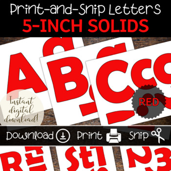 Bulletin Board Letters & Numbers Printable Black Ink Outlined Letters  Teacher Letters Sign and Banner Letters 5 Inch Letter Set 