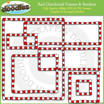 red checkered border clipart