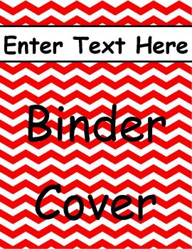 Preview of Red Chevron Binder Cover