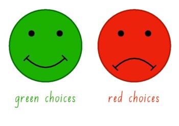 Red Choices Green Choices Visual Printable by Shearne Tucker TPT