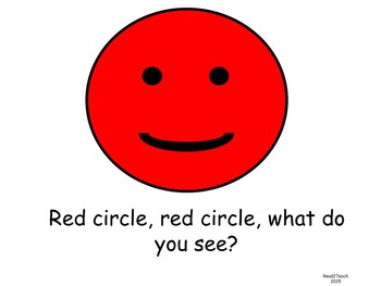 Preview of Red Circle, Red Circle, What Do You See? Shapes and Colors - FREE
