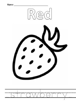 Red Coloring Activity by Refine Montessori | Teachers Pay Teachers