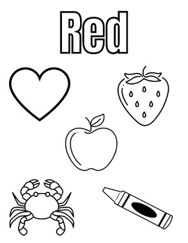Red Coloring Page by Caitlin Gregory | TPT