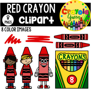 Red Crayon Clipart by Crayola Queen | TPT