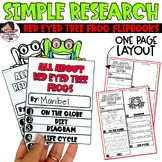 Red Eyed Tree Frogs Research for Littles | No-Prep Flipbook