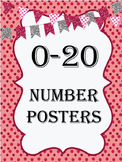 Red Festive Number Posters