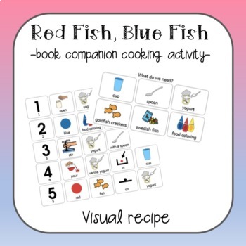 Preview of Red Fish, Blue Fish Dr. Seuss visual recipe FREEBIE