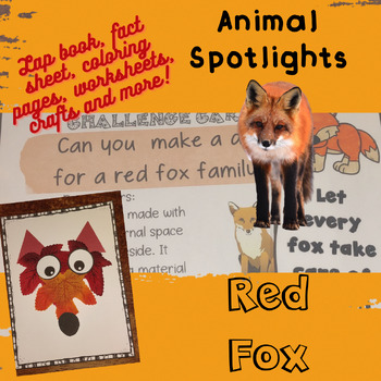 Preview of Red Fox - Animal Spotlights - Fox Unit Study - Homeschool science, Fall science