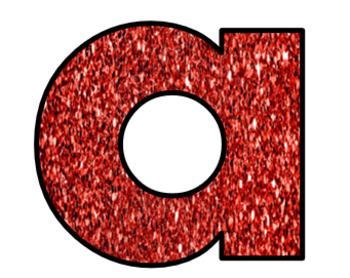 Red Glitter Bulletin Board Letters