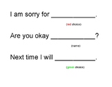 Red/Green Choices Apology Chart
