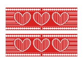 Red Heart Bulletin Board Border Printable PDF Valentine's 