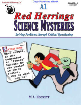 Preview of Red Herrings Science Mysteries A1 eBook - Critical Questioning for Grades 4-6