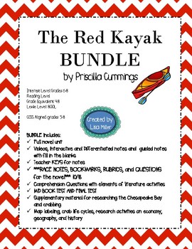 Preview of Red Kayak Novel Unit BUNDLE